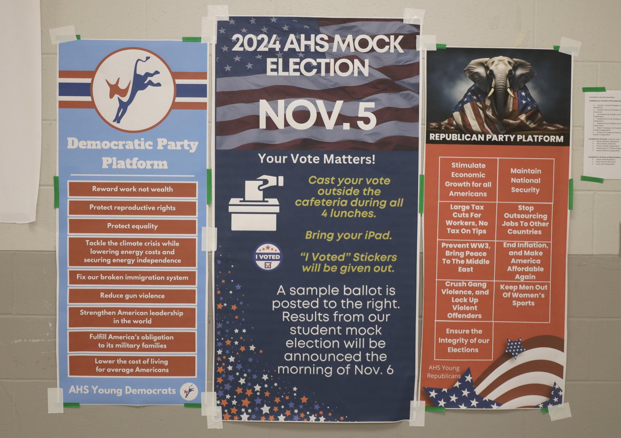 AHS Held a Mock Election on November 6th for Students