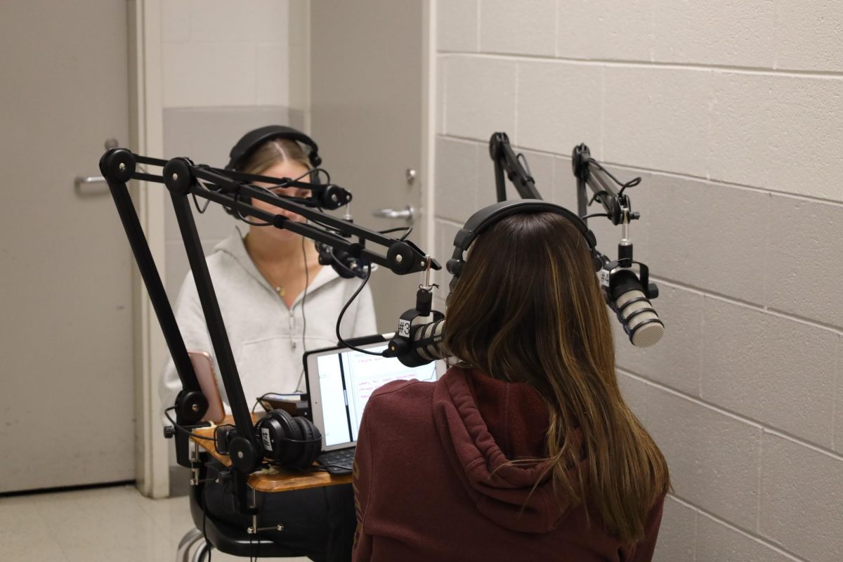 Campbell Funk and KyLynn McGuire chose to cover their stories through podcasts this semester. They are on episode 8 covering the location of college. 