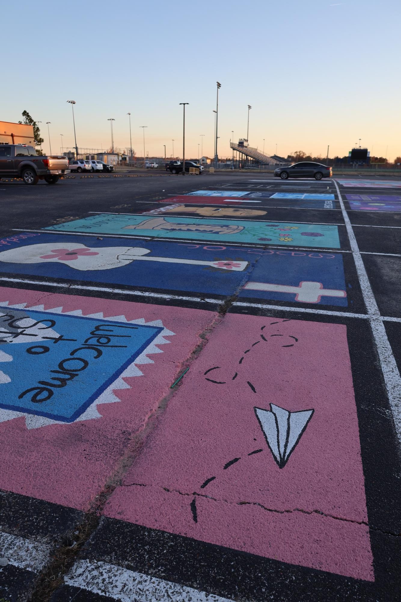 Students had to submit their design by a certain deadline to be allowed to paint their spots.